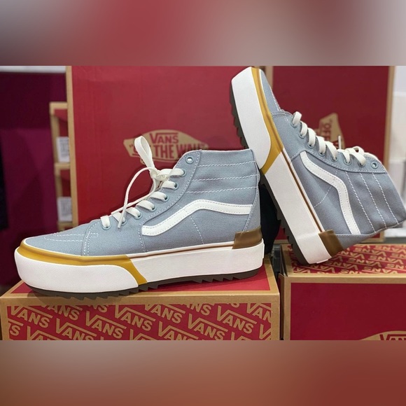 Vans Sk8-Hi Tapered Stacked Cavas Shoes (Desert Sage) - Picture 1 of 7